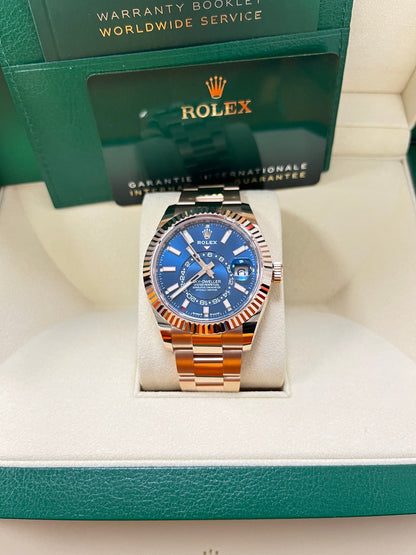Sky-Dweller Everose Blue Dial Oyster 336935