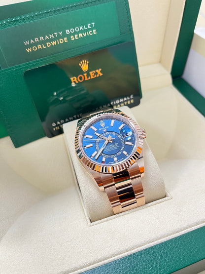 Sky-Dweller Everose Blue Dial Oyster 336935