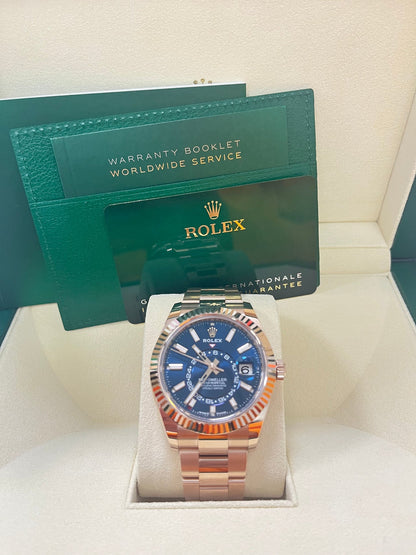 Sky-Dweller Everose Blue Dial Oyster 336935