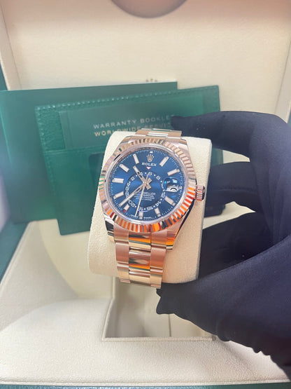 Sky-Dweller Everose Blue Dial Oyster 336935