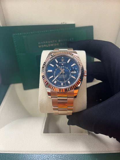 Sky-Dweller Everose Blue Dial Oyster 336935