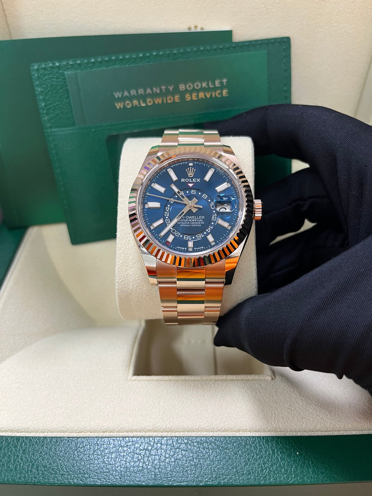 Sky-Dweller Everose Blue Dial Oyster 336935