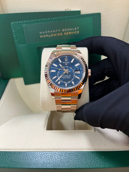 Sky-Dweller Everose Blue Dial Oyster 336935