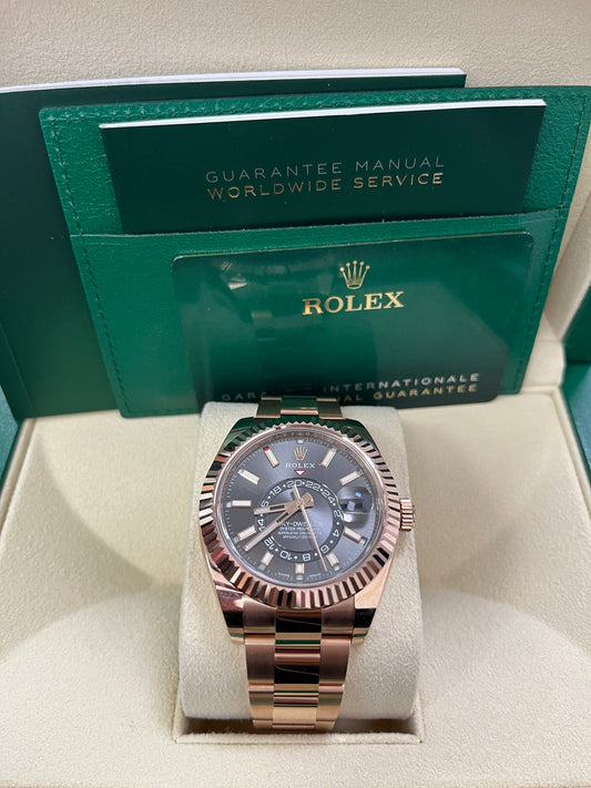 Sky-Dweller Everose Dark Rhodium Dial Oyster