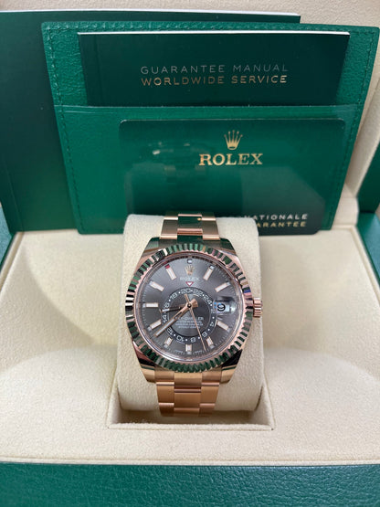 Sky-Dweller Everose Dark Rhodium Dial Oyster