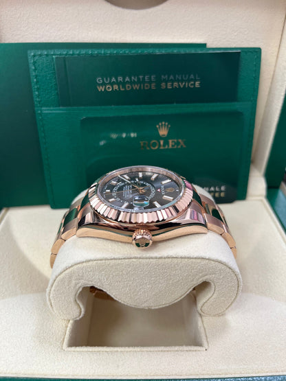 Sky-Dweller Everose Dark Rhodium Dial Oyster
