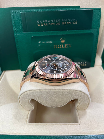 Sky-Dweller Everose Dark Rhodium Dial Oyster