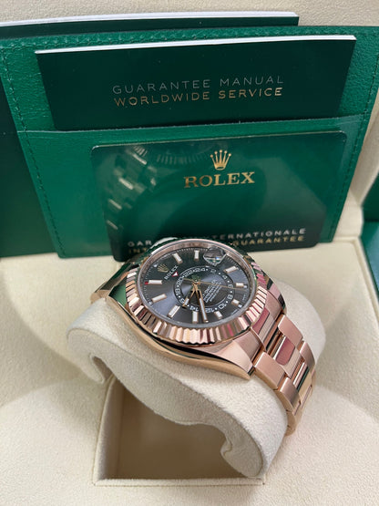 Sky-Dweller Everose Dark Rhodium Dial Oyster