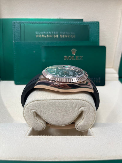 Sky-Dweller Everose Dark Rhodium Dial Oysterflex