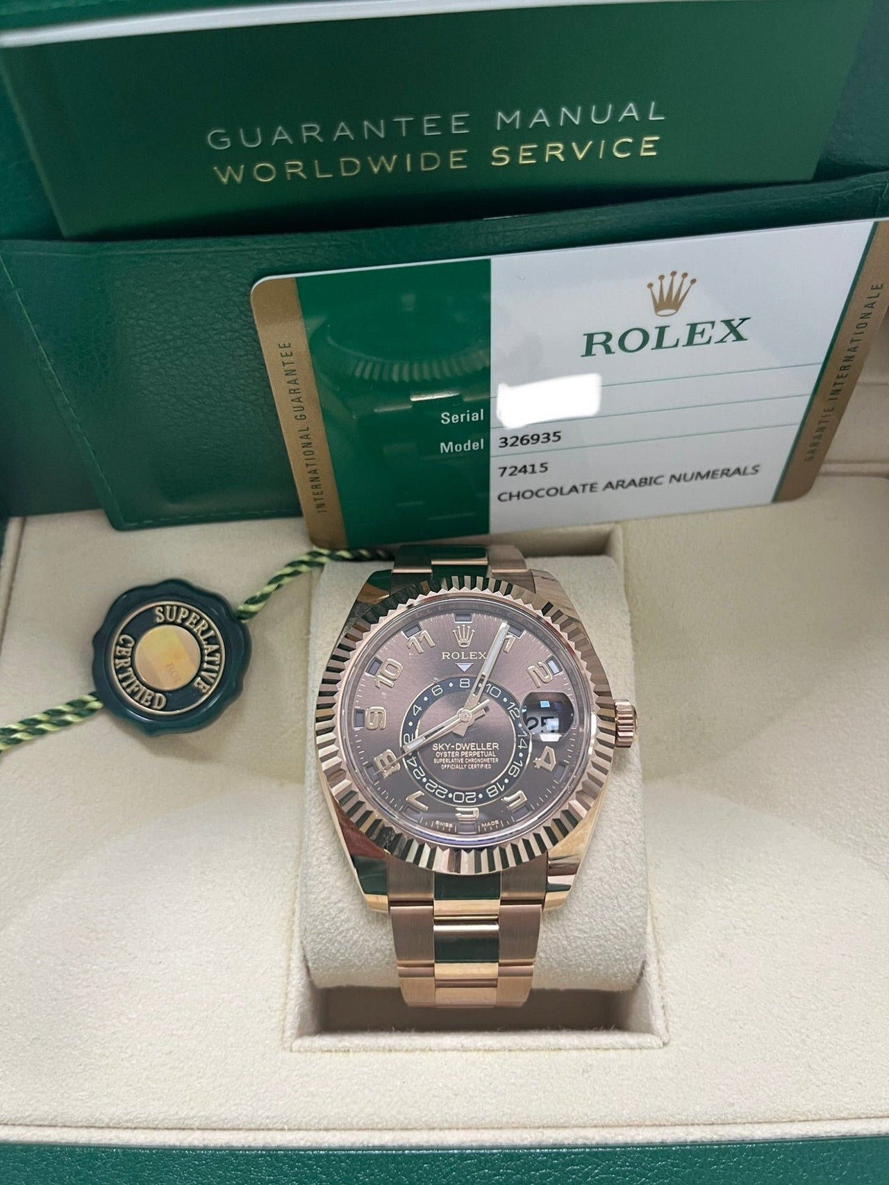 Sky-Dweller Everose Chocolate Sunray Arabic Dial
