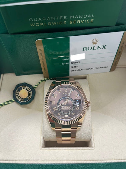 Sky-Dweller Everose Chocolate Sunray Arabic Dial
