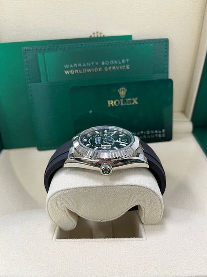 Sky-Dweller White Gold Black Dial Oysterflex
