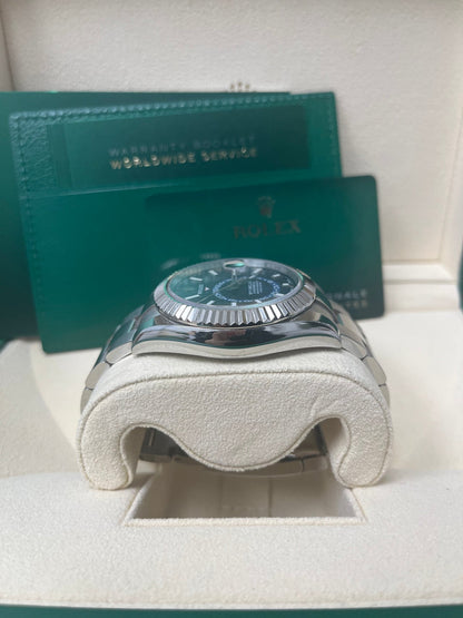 Sky-Dweller White Rolesor Blue Dial Oyster 326934