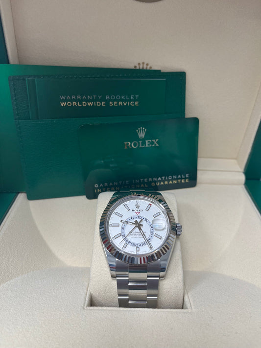 Sky-Dweller White Rolesor White Dial Oyster 326934