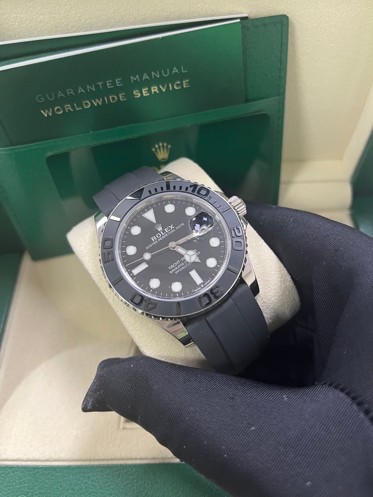Yacht-Master 42 White Gold Oysterflex