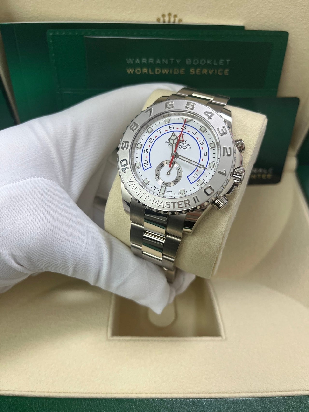Yacht-Master II White Dial Platinum Bezel