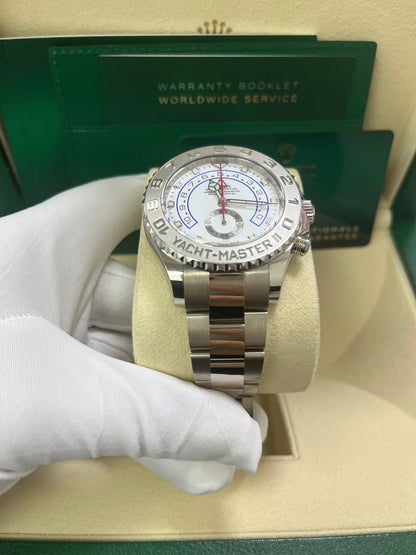 Yacht-Master II White Dial Platinum Bezel
