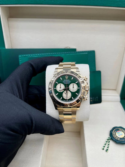 Cosmograph Daytona Green Dial Yellow Gold