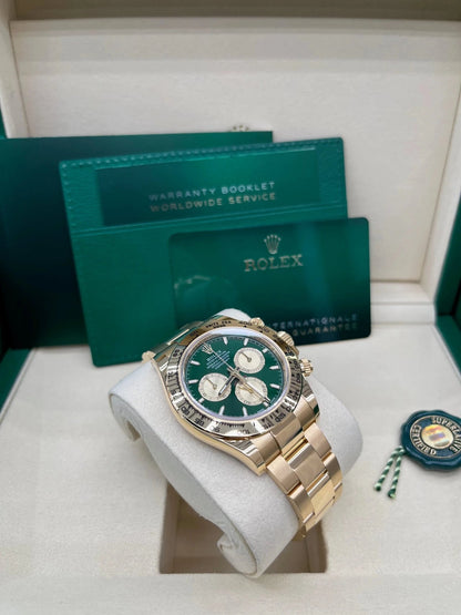 Cosmograph Daytona Green Dial Yellow Gold