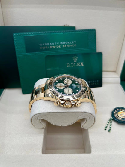 Cosmograph Daytona Green Dial Yellow Gold