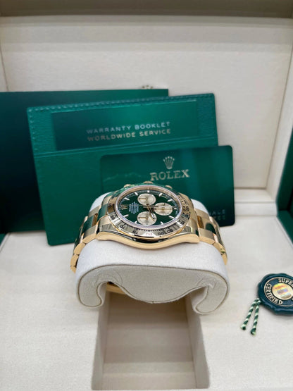 Cosmograph Daytona Green Dial Yellow Gold
