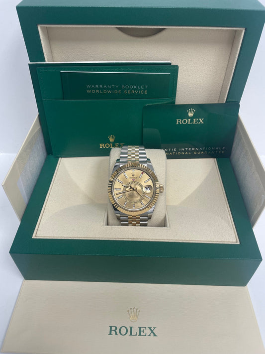 Sky-Dweller Two-Tone Yellow Gold Champagne Dial
