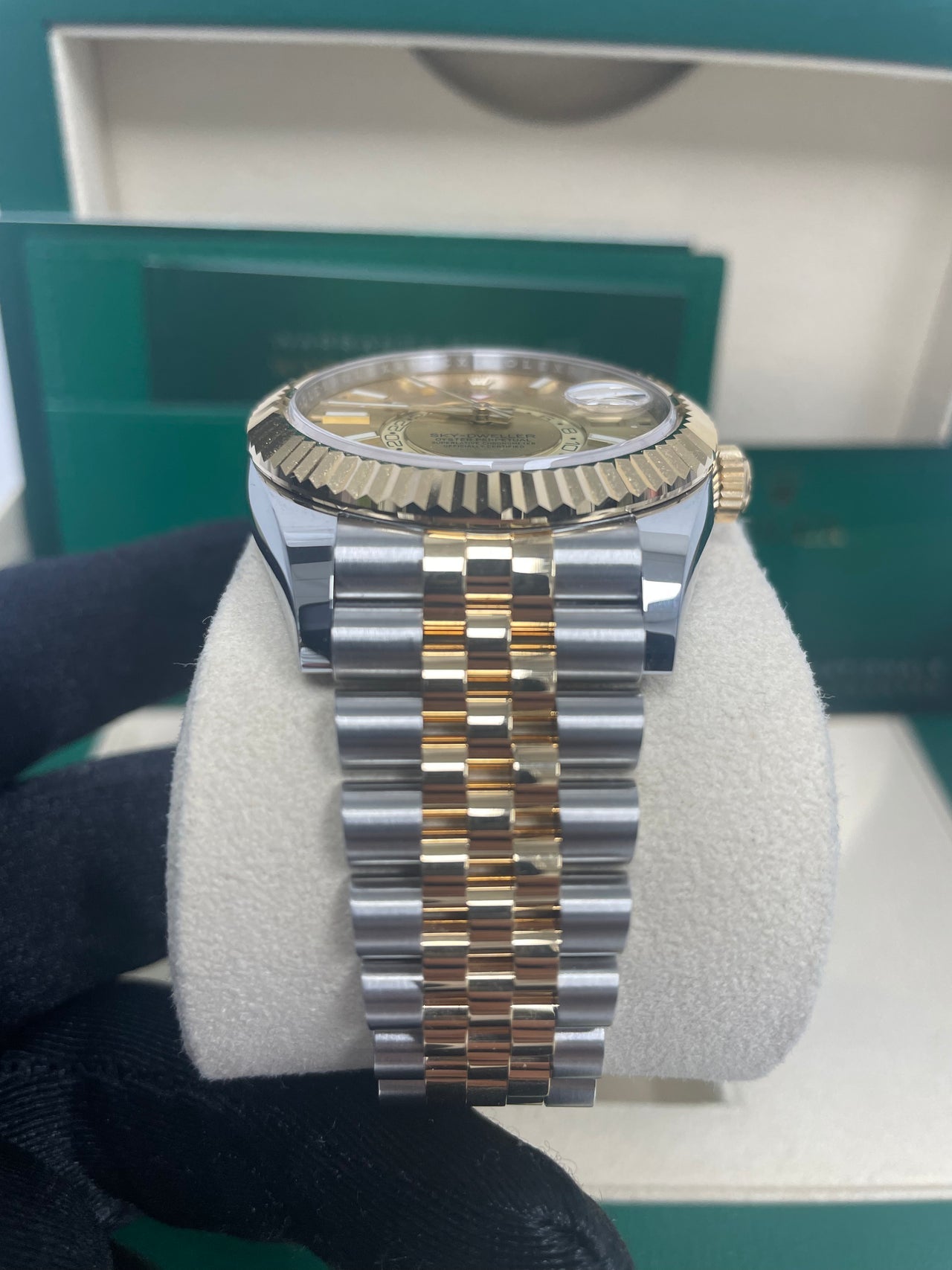 Sky-Dweller Two-Tone Yellow Gold Champagne Dial